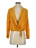 Express 100% Rayon Yellow Long Sleeve Blouse Size S - photo 1