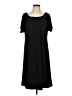 Bisou Bisou Solid Black Casual Dress Size 10 - photo 1