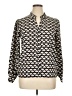 Bobeau Ivory Black Long Sleeve Blouse Size XL - photo 1