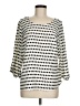 Brixon Ivy 100% Polyester Polka Dots Ivory 3/4 Sleeve Blouse Size M - photo 1
