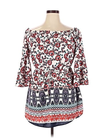 Blush 3/4 Sleeve Blouse (view 1)