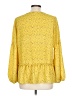 Pleione 100% Polyester Yellow Long Sleeve Blouse Size L - photo 2