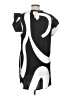 Shein Graphic Black Casual Dress Size L - photo 2