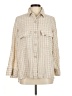 Max Studio Houndstooth Ivory 3/4 Sleeve Button-Down Shirt Size M - photo 1