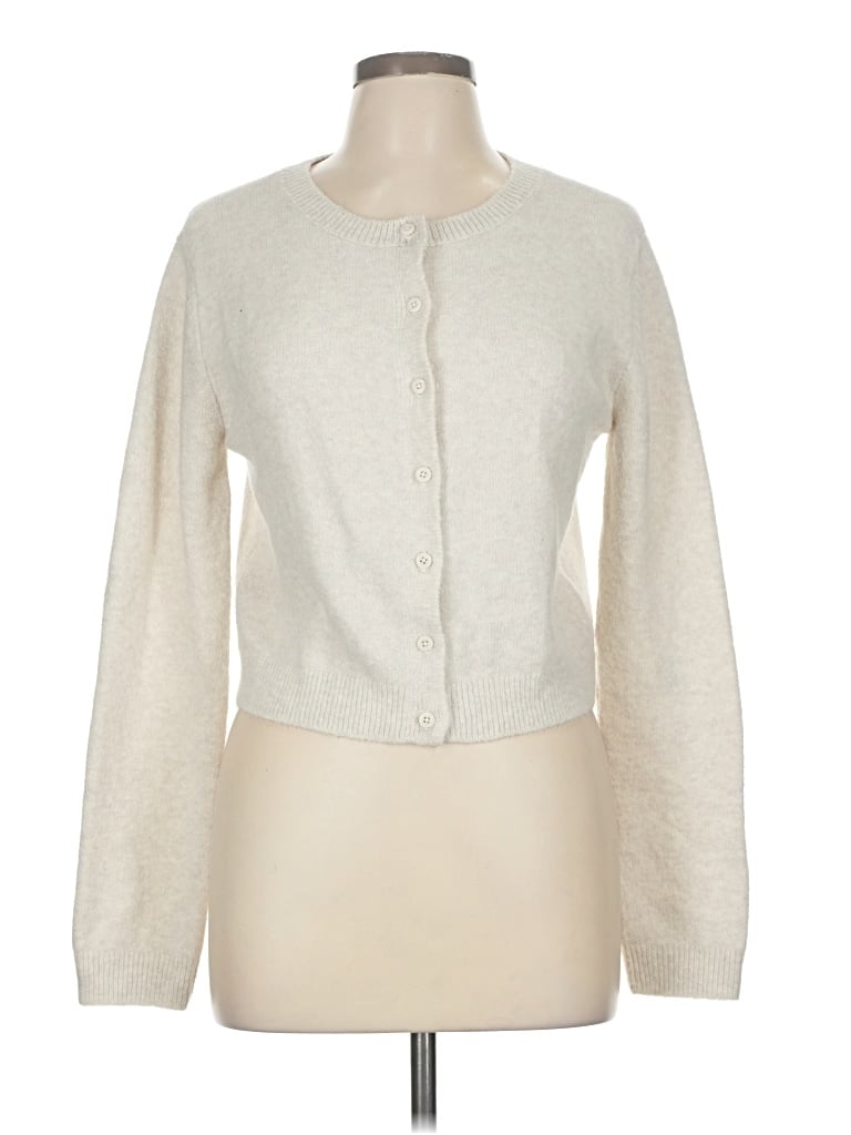Pre-owned Abound Cardigan Sweater In White