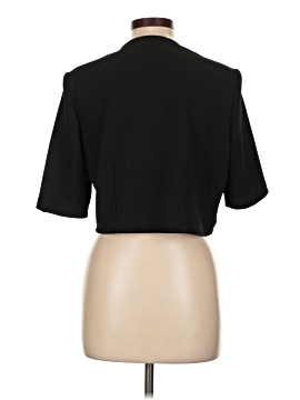 Haut Sans Manches Noir Perceptions New York - Taille 14, Tissu Nylon élastique Avec Détail Blanc