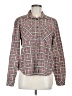 RVCA Plaid Burgundy Long Sleeve Button-Down Shirt Size M - photo 1