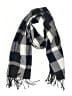 Plush Plaid Gray Blue Scarf One size - photo 1