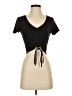 Shein Black Short Sleeve Top Size S - photo 1