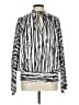 MICHAEL Michael Kors 100% Polyester Animal Print Silver Long Sleeve Blouse Size L - photo 1
