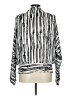 MICHAEL Michael Kors 100% Polyester Animal Print Silver Long Sleeve Blouse Size L - photo 2