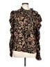 MISA Los Angeles 100% Polyester Paisley Black Long Sleeve Blouse Size L - photo 1