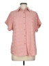 Unbranded 100% Polyester Polka Dots Pink Short Sleeve Blouse Size M - photo 1