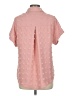 Unbranded 100% Polyester Polka Dots Pink Short Sleeve Blouse Size M - photo 2