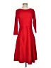 Talbots 100% Wool Solid Red Casual Dress Size S (petite) - photo 1
