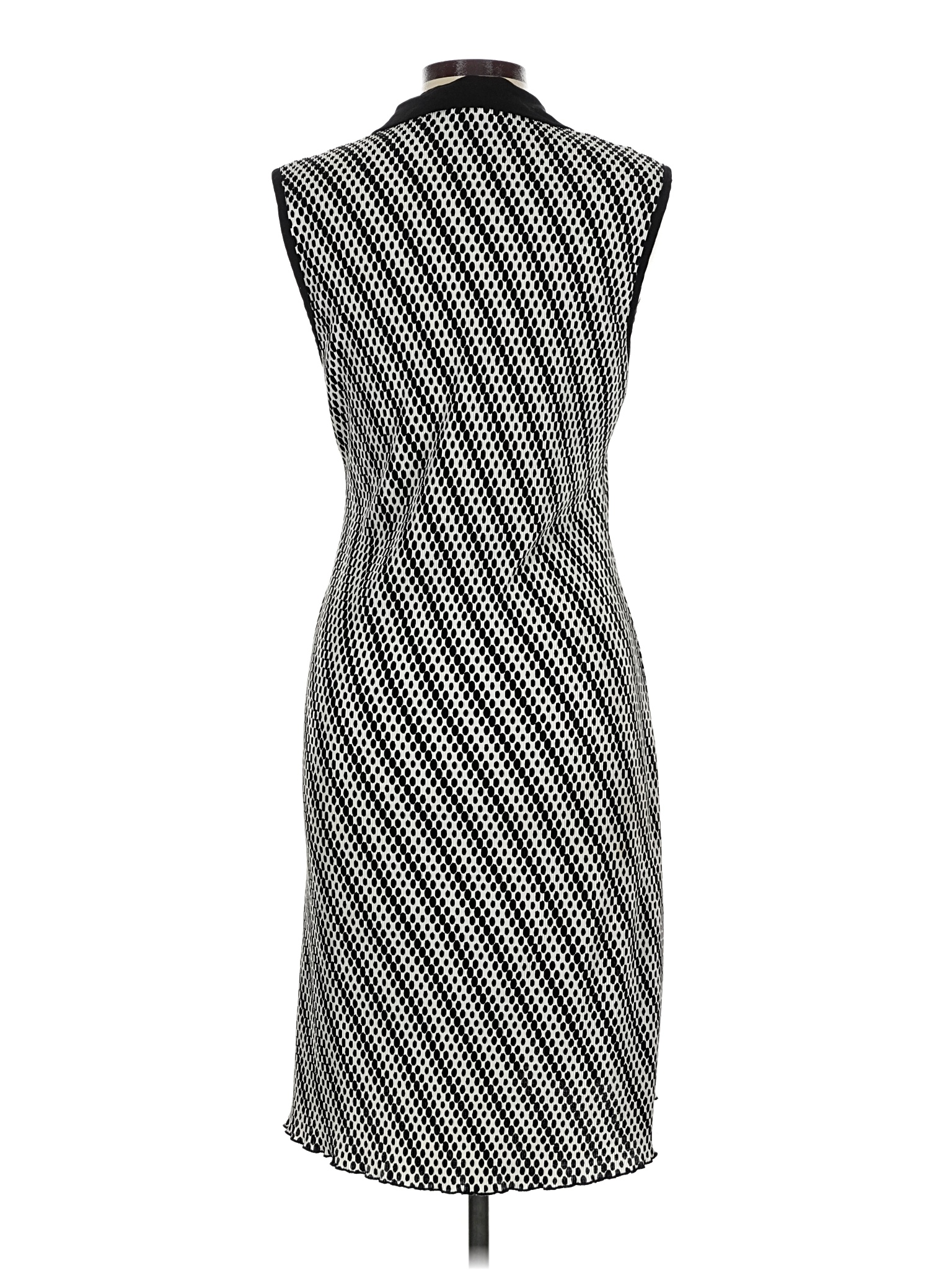 Robe Femme Giorgio Fiorlini Taille 4 - Sheath à Pois Noir Et Turquoise - Style Années 50 - Occasion Très Bon État