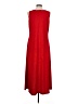 Habits 100% Polyester Solid Red Casual Dress Size M - photo 2