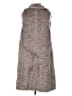 Assorted Brands 100% Polyester Gray Tan Faux Fur Vest Size M - photo 2