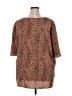 Unbranded 100% Polyester Brown Short Sleeve Blouse Size 5X - photo 2