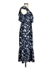 DKNY 100% Polyester Floral Blue Casual Dress Size 2 - photo 4