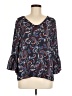 Como Vintage 100% Polyester Black 3/4 Sleeve Blouse Size M - photo 1