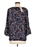 Como Vintage 100% Polyester Black 3/4 Sleeve Blouse Size M - photo 2