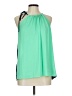 Glam 100% Polyester Green Sleeveless Blouse Size L - photo 1