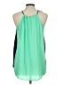 Glam 100% Polyester Green Sleeveless Blouse Size L - photo 2