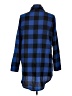 Shein 100% Polyester Plaid Blue Long Sleeve Blouse Size L - photo 2