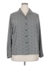Covington Outlet 100% Polyester Houndstooth Gray Long Sleeve Blouse Size 18w - photo 1