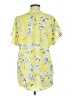 CAbi 100% Polyester Tropical Yellow Short Sleeve Blouse Size M - photo 2
