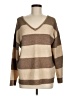 Bridge Stripes Brown Pullover Sweater Size M - photo 1