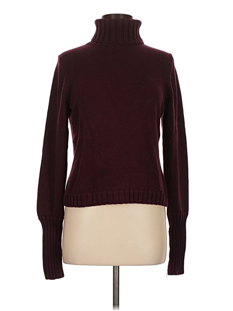 Pre-owned Kate Hill Turtleneck Sweater In Burgundy