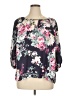 A. Byer 100% Polyester Floral Black 3/4 Sleeve Blouse Size 1X - photo 1