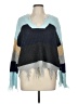 On The Road... 100% Acrylic Color Block Blue Pullover Sweater Size Med - Lg - photo 1