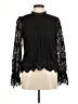 Ultra Pink 100% Polyester Black Long Sleeve Blouse Size M - photo 1