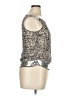 Mark 100% Polyester Silver Sleeveless Blouse Size XL - photo 4