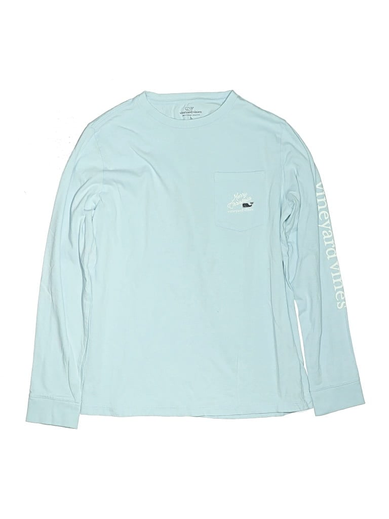 Pre-owned Vineyard Vines Kids' Long Sleeve T-shirt In Blue