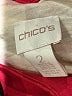 Chico's Print Orange Casual Dress Size Lg (2) - photo 6
