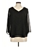 Jennifer Lopez 100% Polyester Black 3/4 Sleeve Blouse Size M - photo 1