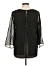 Jennifer Lopez 100% Polyester Black 3/4 Sleeve Blouse Size M - photo 2