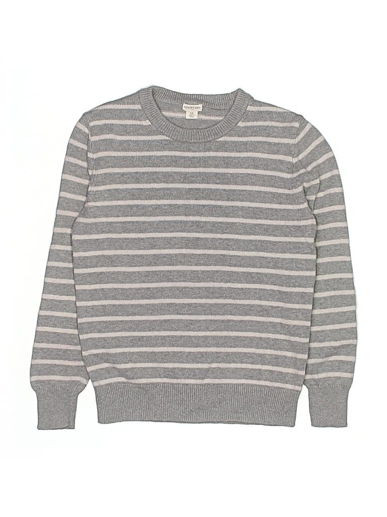 Pre-owned Crewcuts Outlet Kids' Pullover Sweater In Gray
