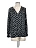Left Coast by Dolan 100% Polyester Polka Dots Black Long Sleeve Blouse Size XS - photo 1