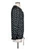 Left Coast by Dolan 100% Polyester Polka Dots Black Long Sleeve Blouse Size XS - photo 4