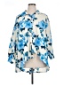 Shein Floral Blue 3/4 Sleeve Blouse Size 1X - photo 1