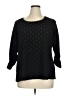 Susan Graver 100% Polyester Black 3/4 Sleeve Top Size 1X - photo 1