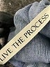 LIVE THE PROCESS Gray Blue Pullover Hoodie Size M - photo 7