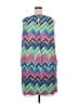 JBS 100% Polyester Chevron-herringbone Blue Casual Dress Size 18 - photo 2