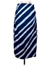 MNG 100% Cotton Stripes Blue Formal Skirt Size 4 - photo 1