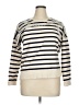 Broadway 38 100% Cotton Stripes Ivory Sweatshirt Size XL - photo 1